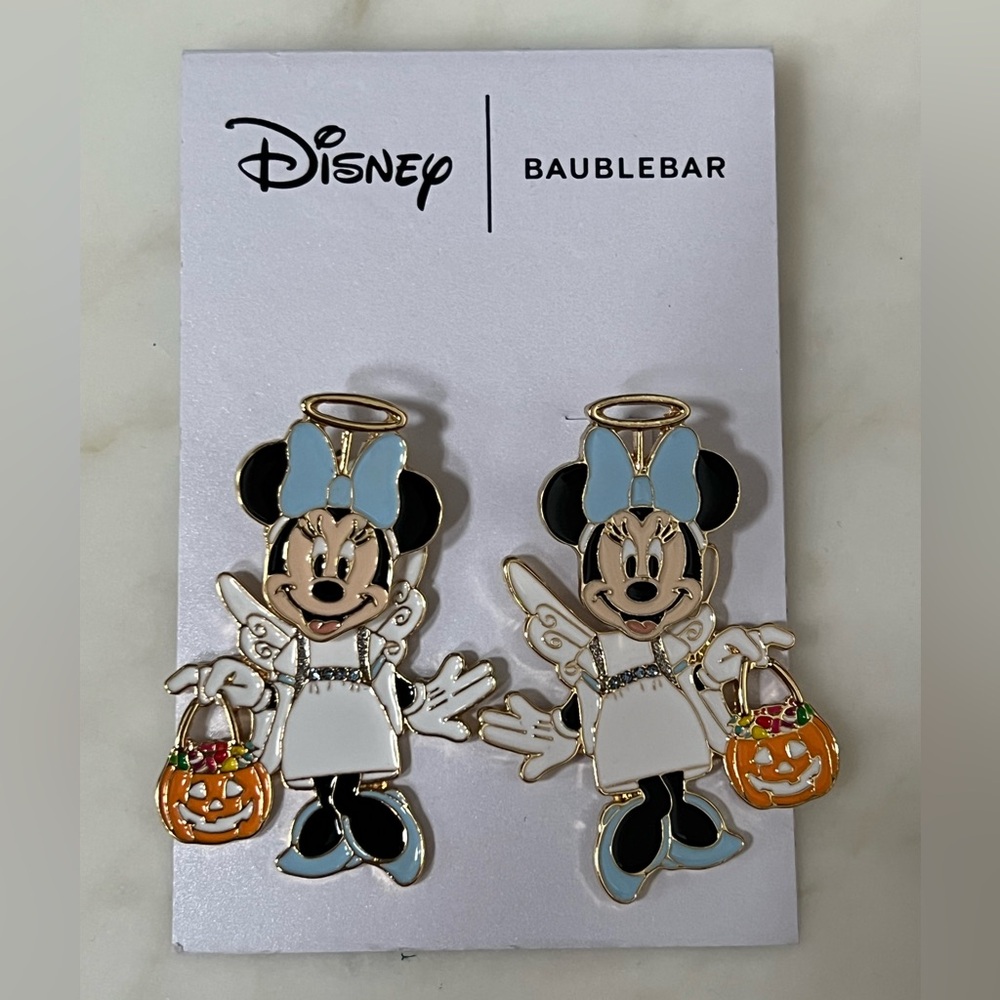 Disney BaubleBar Minnie Mouse Halloween Angel Costume Earrings